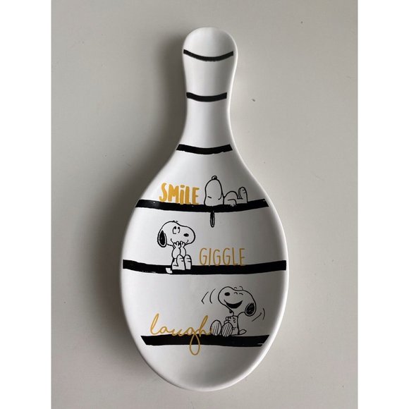 Peanuts Classic Snoopy Woodstock Ceramic Spoon Rest “Smile Giggle Laugh” Poses - Picture 1 of 7